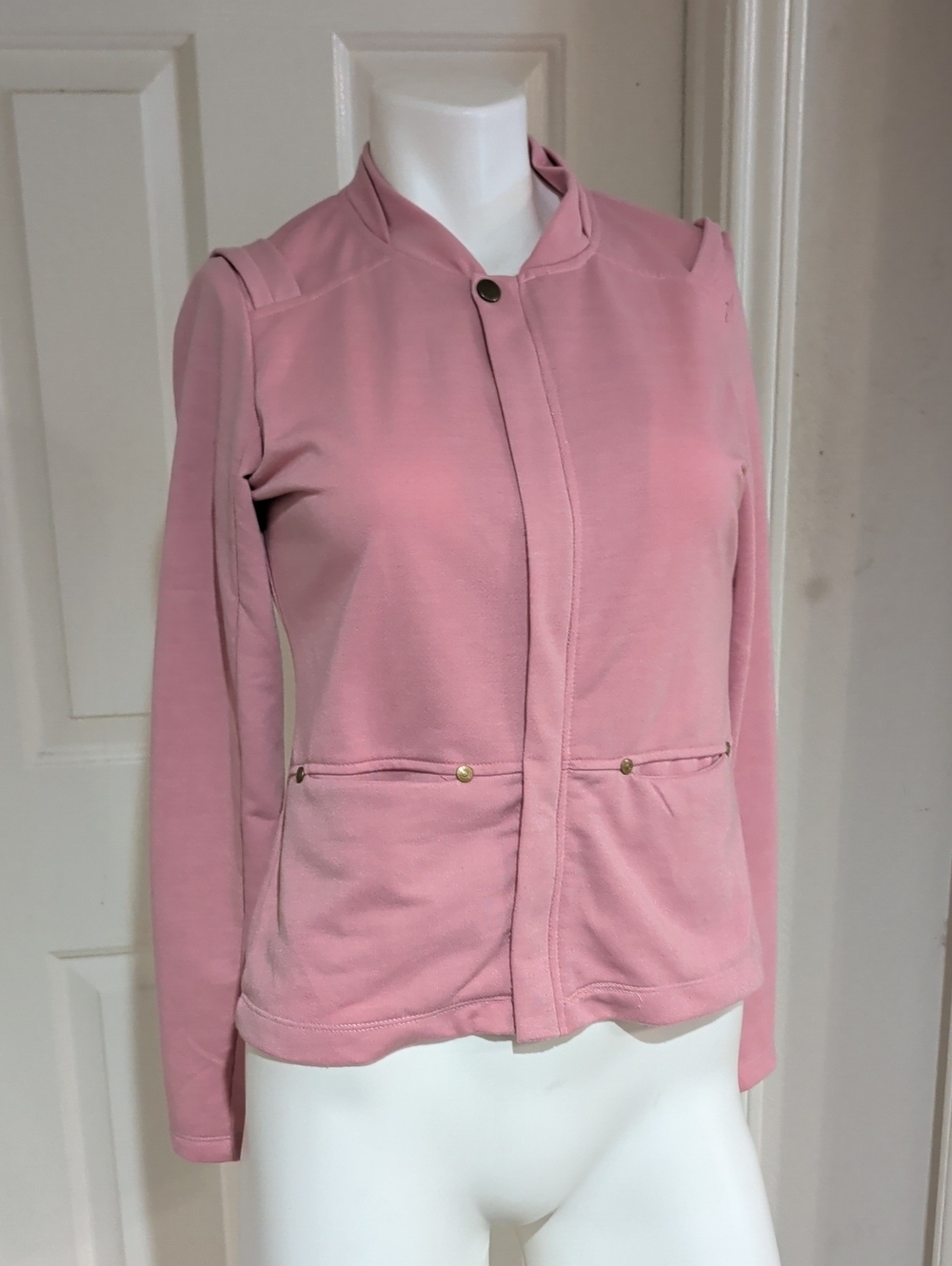 Retro 2012 Diesel Pink Snap-Front Lightweight Blazer Jacket Women's Medium Y2K